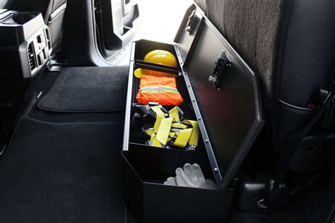 steel back seat tool box|behind seat truck tool box.